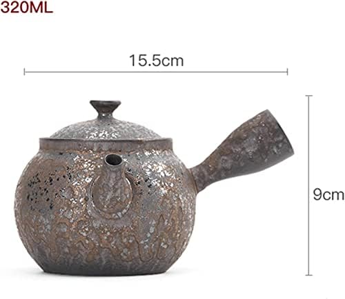 KYUSAR Japanese Cast Iron Teapot Chinese Teapot 320Ml Chinese Ceramic Tea Pot Teapot Portable Ceramic Gift for Outdoor Picnic Business Hotel Tetsubin Tea Pot (Color : D, Size : 320Ml) - Image 2