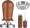 Coffee Tamper Spring Espresso Tamper 51mm 53mm 58mm Coffee Tampers And Coffee Stirrer Stainless Steel Tampers Coffee Accessories(51mm,Wooden-3Pcs) by Unknown