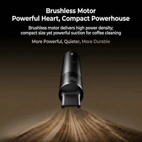 Mini Handheld Coffee Vacuum Cleaner, Rechargeable Portable Desk Vacuum with Powerful Brushless Motor for Cleaning Coffee Grinder Residue and Desktop Home, Deeply Remove Residual Powder - Image 2