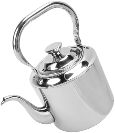 Tnfeeon Stainless Steel Teapot Gooseneck Kettle Stovetop Tea Pot with Removable Filter Infuser for Induction Gas Stove Home Kitchen 40oz (2L) - Image 3