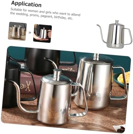 Coffee Kettle Long Narrow Spout Stainless Steel Gooseneck Kettle Hand Drip Tea Pot with Lid for Coffee Maker Home Travel Outdoor - Image 3