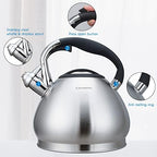 Easyworkz Whistling Stovetop Tea Kettle Food Grade Stainless Steel Hot Water Tea Pot With Loud Whistle, 2.4 Quart(2.3l) - Image 5