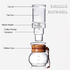 Cold Brew Coffee Maker Glass Ice Drip Coffee Pot with Adjustable Dripper, 400ml/13.5oz Iced Coffee Cold Brew Drip Tower for Tea and Coffee Extraction - Image 4