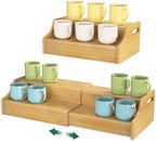 EsLuker.ly Coffee Mug Cup Holder Rack for Cabinets Countertop, Bamboo by EsLukerly