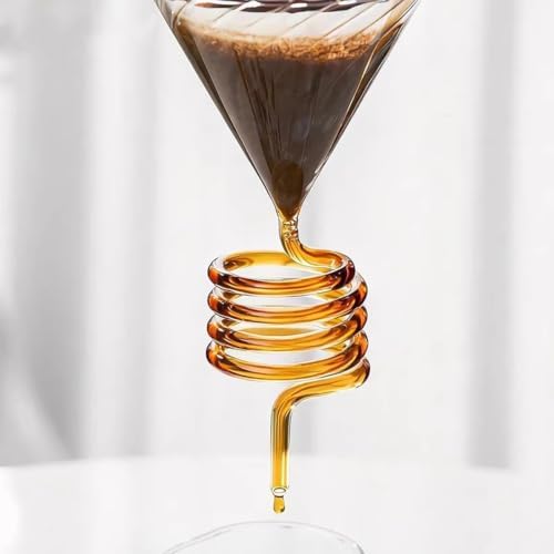 Pour Over Coffee Dripper Set with Glass Cone, Metal Stand, and Wood Base, Reusable Filter for Home, Office, and Outdoor Brewing - Durable and Stylish - Image 4
