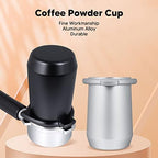 Dosing Cup, 54mm Espresso Coffee Dosing Cup, Anti Flying Powder Feeder Cup, Aluminium Alloy Coffee Dosing Mug for 8 Series Coffee Machine (Black) - Image 2