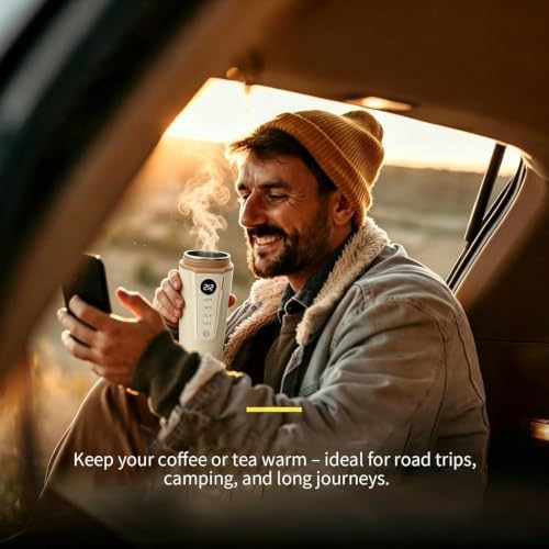 12V/24V Car Kettle, Portable Kettle for Hot Water (CREAM) - Image 2