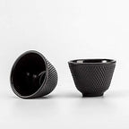 tetsubin workshop japanese cast iron kettle fitting Polka Dot Hobnail teacup and saucer - Image 5