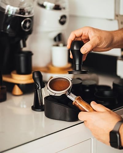 Normcore 58.5mm Espresso Coffee Tamper V4 - Titanium PVD Coating Ripple Base - Spring Loaded Tamper - 15lb / 25lb / 30lbs Replacement Springs - Anodized Aluminum Handle and Stand - Image 2