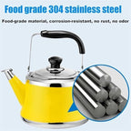 Small Tea Kettle with Infuser, Food Grade Stainless Steel Stovetop Teapot, Whistling Stove Top Kettle Induction Gas Tea Kettle for Gas Hob(Yellow,1.5L) - Image 5