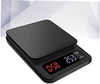 Cabilock 5kg Electronic Coffee Scale Timer Capacity Digital Kitchen Scale for Cooking and Baking High Precision Sensors USB Powered Black - Image 3