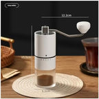 Portable Manual Coffee Grinder, Conical Burr with 5 Adjustable Settings, External Adjustable Setting(White) - Image 2