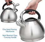 Easyworkz Whistling Stovetop Tea Kettle Food Grade Stainless Steel Hot Water Tea Pot With Loud Whistle, 2.4 Quart(2.3l) - Image 6