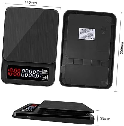 Digital Kitchen Food Scale with Timer, 5kg Black for Cooking - Image 5