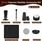 7PCS Espresso Accessories Kit for Breville 54mm Portafilter, Black - Image 2