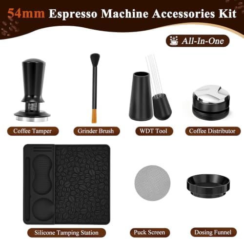 7PCS Espresso Accessories Kit for Breville 54mm Portafilter, Black - Image 2