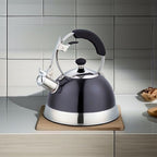 3077-BK Uniware Heavy Duty Stainless Steel Whistling Kettle (Black) - Image 3