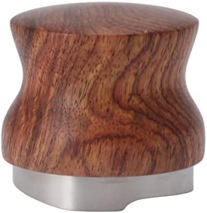 Coffee Distributor, Hand Coffee Leveler, 304 Stainless Steel Espresso Coffee Tamper with Rosewood Handle, Unifrpm Extraction Espresso Tamper, Mirror Polished Coffee Leveler for Coffee Lovers(53mm) by TITA-DONG