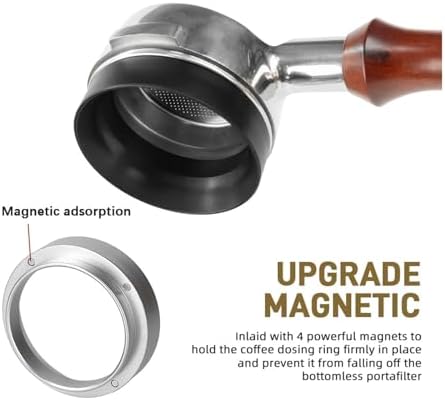 51/53/58mm ABS Espresso Dosing Funnel With Magnetic Coffee Ring Powder Dispenser Doser(58MM Silver) - Image 5