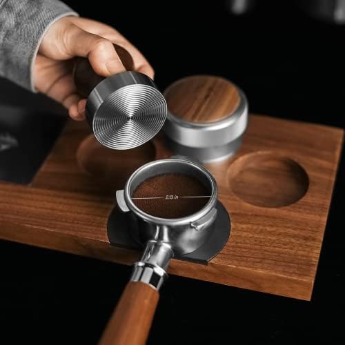 Espresso Tool Set | 54mm Espresso Tamper with Spiral Pattern Base | Espresso Distributor with Adjustable Height | Fit 54mm Espresso bottomless and Double Spout Portafilters - Image 4