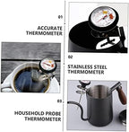 Garneck 3sets Stainless Steel Meat Thermometer and Drink Thermometer Clip and Silicone Sleeve Accurate for BBQ Cooking and Beverages for Steak Water and Measurements - Image 6