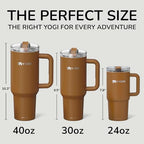YOGI 24oz Tumbler with Straw - Amber - Image 6