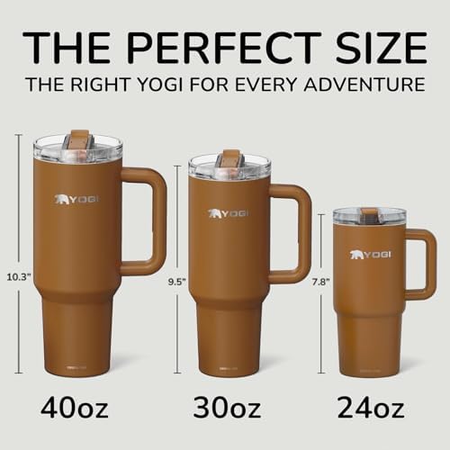YOGI 24oz Tumbler with Straw - Amber - Image 6