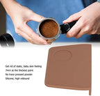 Silicone Coffee Tamper Mat, Coffee Tamper Mat, with Tamper Slot Silicone Tamping Mat Coffee Pad Tamp Station Tool (Brown) - Image 2