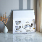 Vintage Floral Porcelain Bone China Tea Set - 1 Teapot, 2 Cups & Saucers with Gold Trim, Includes 2 Spoon, 22oz Floral Ceramic Teapot (Suitable for 1 to 3 people) (China Flower) - Image 4