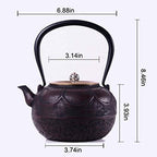 Cast Iron Teapot Japanese Style Tetsubin Tea Kettle 1.2L - Image 2