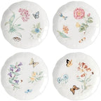 Lenox Butterfly Meadow Porcelain Dinner Plate Set for 4 by Lenox
