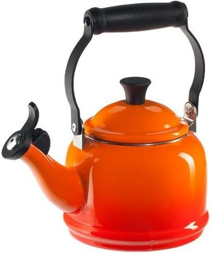 Le Creuset Enamel On Steel Demi Tea Kettle, 1.25 qt., Flame/Black Knob - Image 2