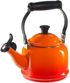 Le Creuset Enamel On Steel Demi Tea Kettle, 1.25 qt., Flame/Black Knob - Image 2