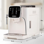 Zulay Kitchen Magia Automatic Espresso Machine – Clasica, Cream Silver – Super Automatic Coffee Maker with Built-in Grinder, Steam Wand, Self-Cleaning, Touch Panel, for Bean & Ground Coffee - Image 2
