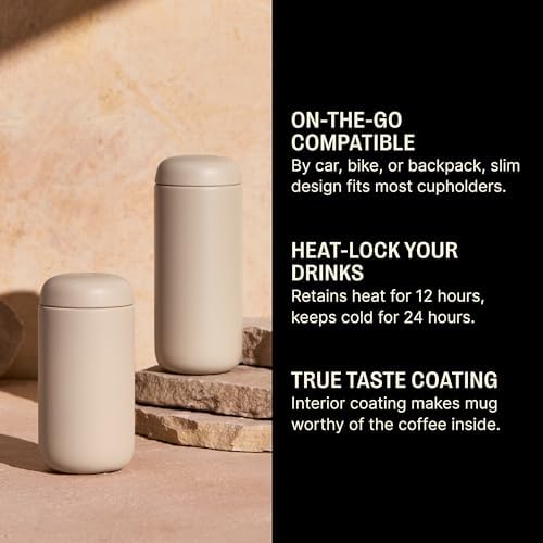 Fellow Carter Move Ceramic Lined Travel Coffee Mug 16 oz - Leak-Proof Lid - Image 2