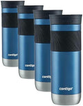 Contigo Byron Vacuum-Insulated Stainless Steel Travel Mug,20oz - Leak-Proof Lid,BPA-Free,Blue Corn - Perfect Reusable Cup for Coffee or Water; hot and cold beverage holder,(Pack of 4) by Contigo