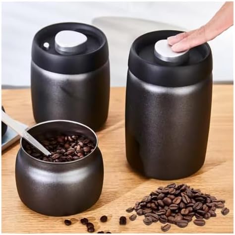 1200ml Coffee Vacuum Canister, 304 Stainless Steel Storage Jar - Image 2