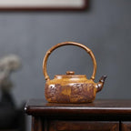 Kettle Teapot Household Mountain View Ceramic Teapot Creative Hand-Carved Tea Infuser Portable Water Teapot - Image 7