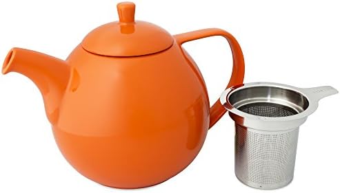 FORLIFE Curve Teapot with Infuser, 45-Ounce, Carrot - Image 2