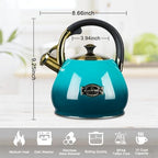 Tea Kettle Stovetop Whistling Kettle Teapot, 3Quart Tea Pot Stainless Steel Teakettle for Stove Top with Heat Proof Ergonomic Handle - Image 4