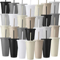 Honeydak 30 Pack Tumbler with Straw and Lid Bulk, Matte Color by Honeydak