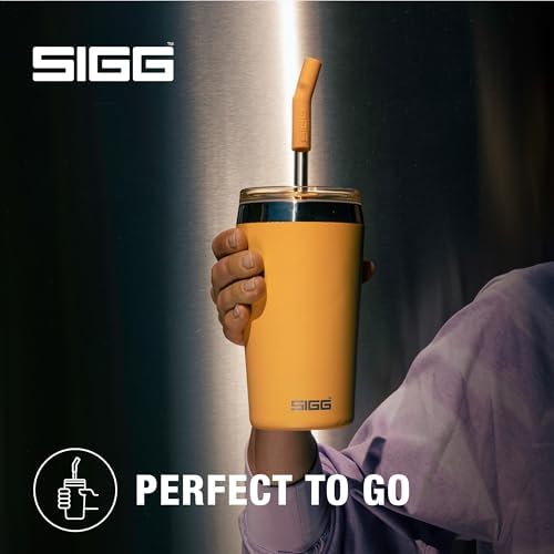 SIGG - Insulated Mug - Travel Mug Helia - With Durable Glass Straw & Cleaning Brush - Leakproof - BPA Free - 18/8 Stainless Steel - 15oz/20oz - Image 3