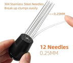 Stainless Steel Espresso Coffee Stirrer WDT Distribution Tool(51mm Dosing Ring) - Image 4