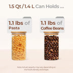 ComSaf Glass Storage Containers with Lids 1.5 Qt, Set of 3 Food Storage Jar - Image 3