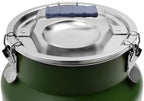 12L/3.17Gal Stainless Steel Airtight Canister Round Green Food Storage Canisters with Airtight Lid&Locking Clamp Rice Cereal Grain Canisters Container Bucket for Rice Milk Jug Coffee Bean Storage - Image 5