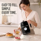 Nostalgia Retro Electric Kettle,1.7L Enamel-Coated Stainless Steel - Black - Image 4