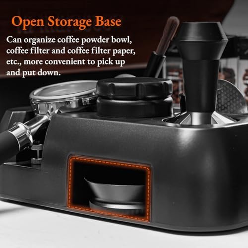 Multifunctional Tamper Station,Espresso Tamping Station,Non-slip Espresso Tamper Station Fit 51-58mm Tamper Distributor Portafilter,Tamper Holder,Fit Both Bottom & Bottomless Coffee Portafilter Holder - Image 4
