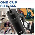 SDGA+ 24 oz Stainless Steel Tumbler with Lid and Straw, Insulated Water Bottle Leak Proof for Hot and Cold, Portable Travel Coffee Mug, Reusable Coffee Cup for Women, Black - Image 3