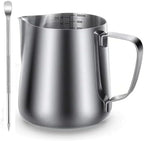 350ml/600ml (12oz/20oz) Milk Frothing Pitcher Steaming Pitchers Stainless Steel Coffee Latte Art Jug Cup with Pen,12oz(600ml (20 oz)) - Image 5