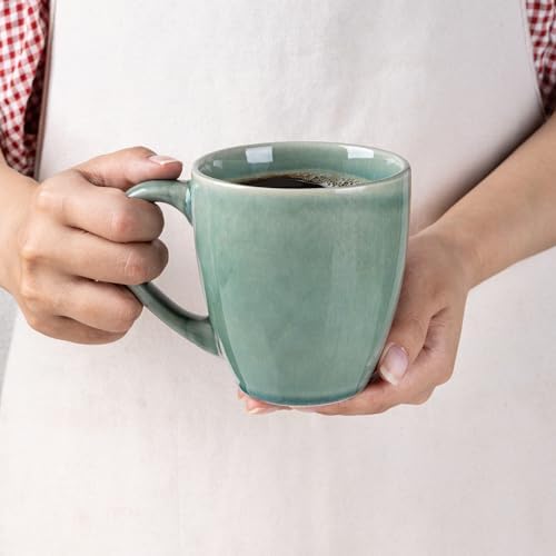 GBhome Ceramic Coffee Mugs Set of 4, 12oz Stoneware Coffee Mugs Set For Dad Mom Women MEN, Light Weight Coffee Cups for Latte/Tea/Beer/Hot Cocoa, Dishwasher & Microwave Safe - Image 4